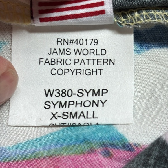 Jams World VTG Symphony Mini Dress Multicolor Abstract Floral Vibrant Tropical - Picture 10 of 13